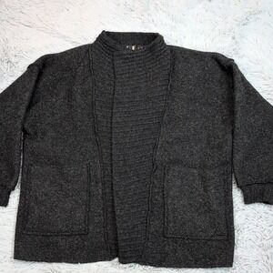 Vintage P.G.E. Sweater Mens M Gray Wool  Cardigan Pockets Casual Comfort Grandpa